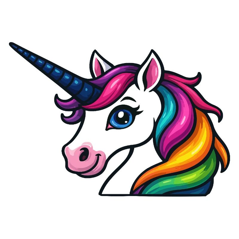 Strahlendes Regenbogen-Einhorn