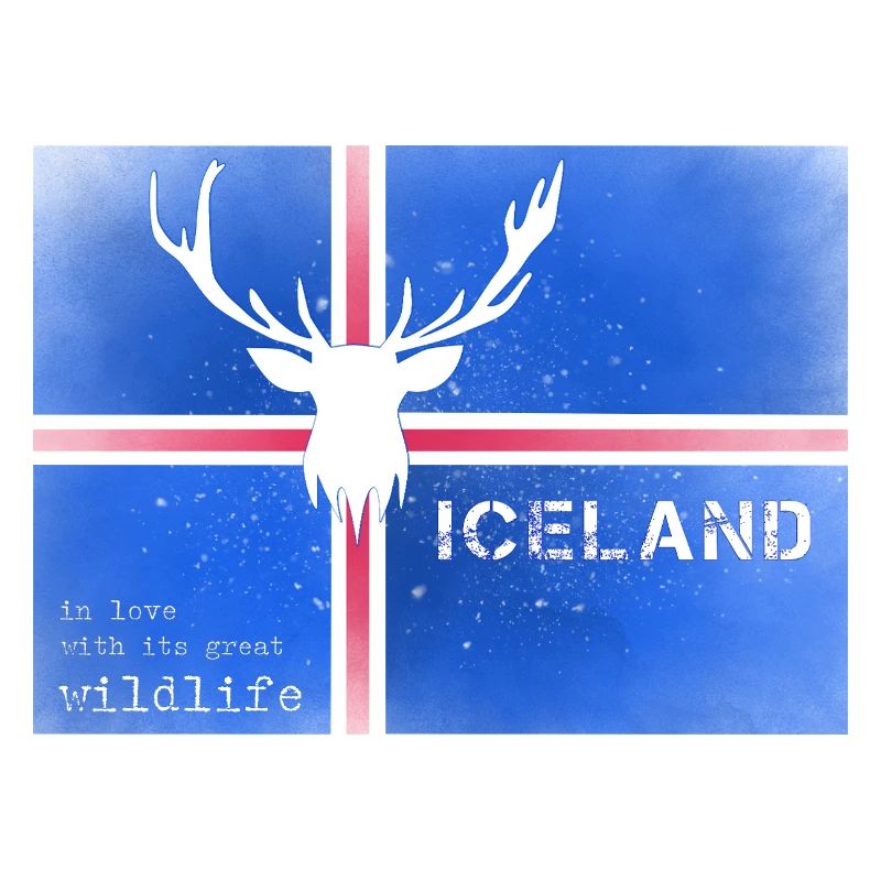 Faune islandaise Drapeau islandais