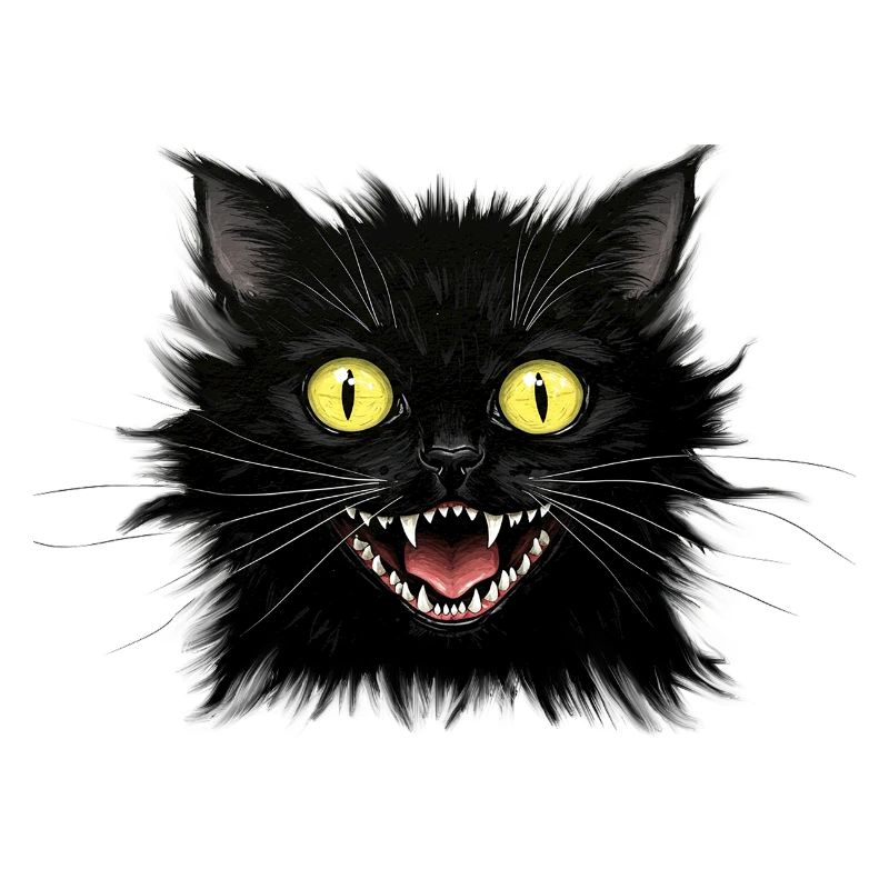 A Nervous Black Cat