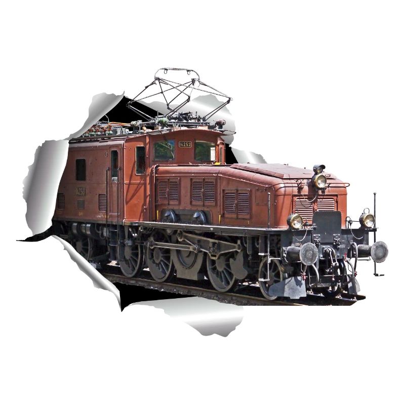 SBB Crocodile CE6 8 breaks through paper