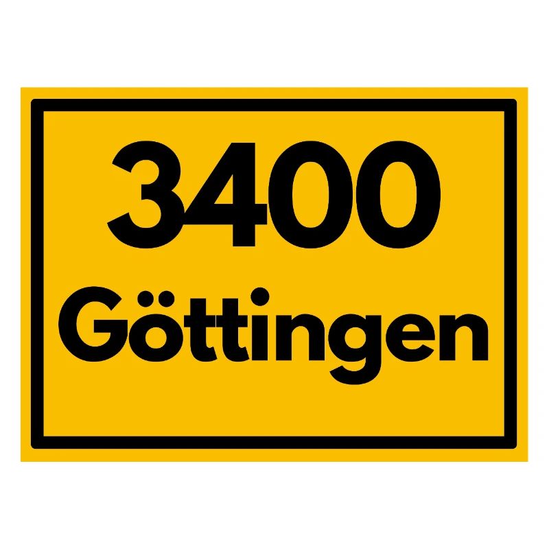 Panneau de la ville - puis rétro ancien code postal 3400 GÖTTINGEN