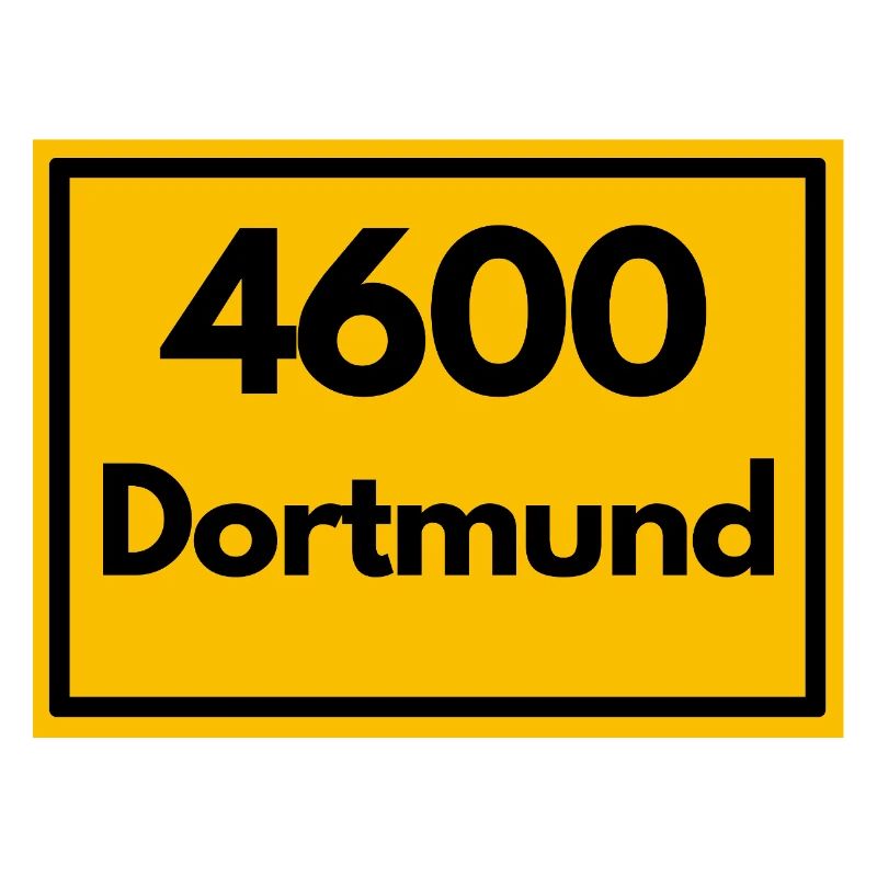 Town sign - then retro old zip code DORTMUND