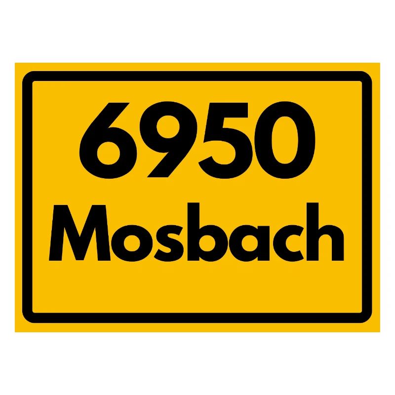 ANCIEN CODE POSTAL RETRO 6950 MOSBACH HEIMAT BW