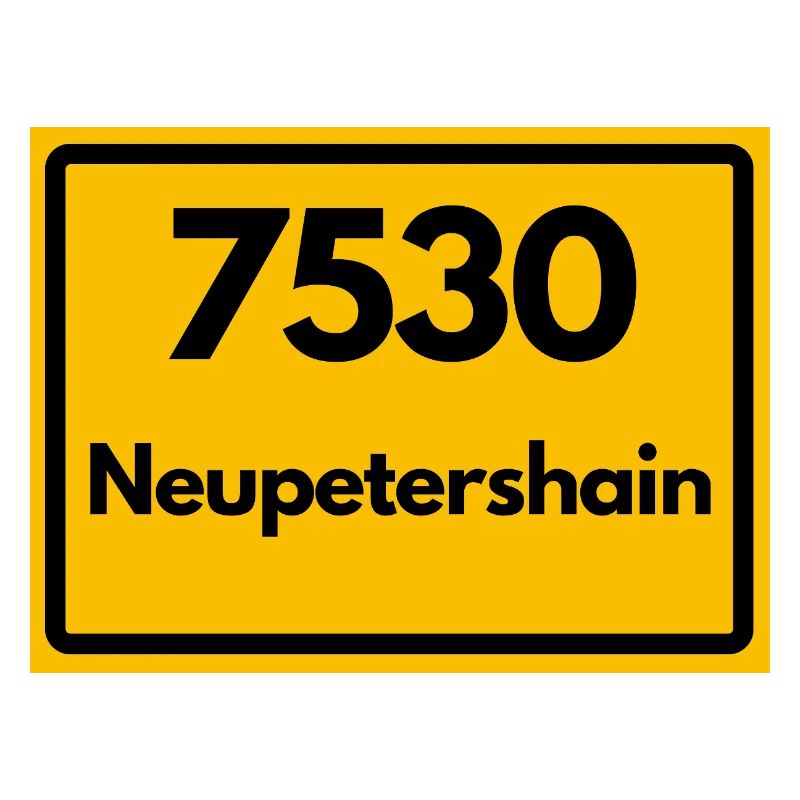 ALTE POSTLEITZAHL PLZ RETRO 7530 NEUPETERSHAIN
