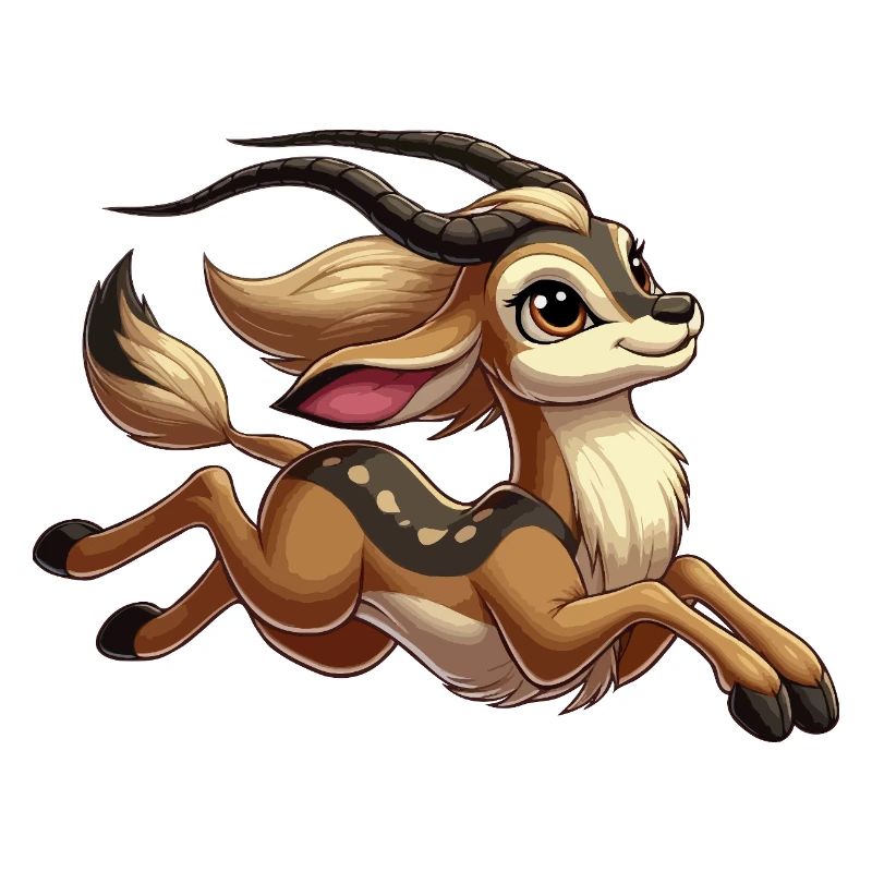 Fille antilope courant