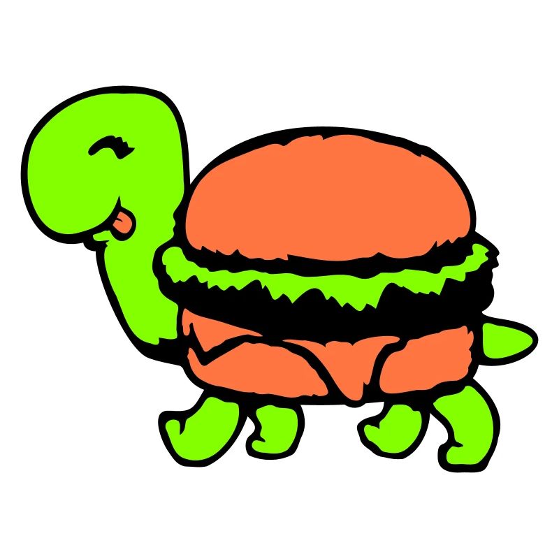 Turtle Hamburger Cheeseburger Fast-Food Fun