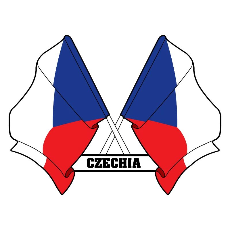RÉPUBLIQUE TCHÈQUE – Drapeaux croisés