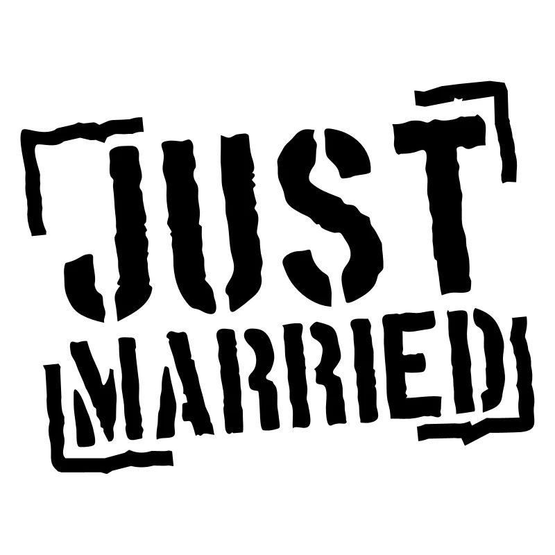 Just Married Stamp Design