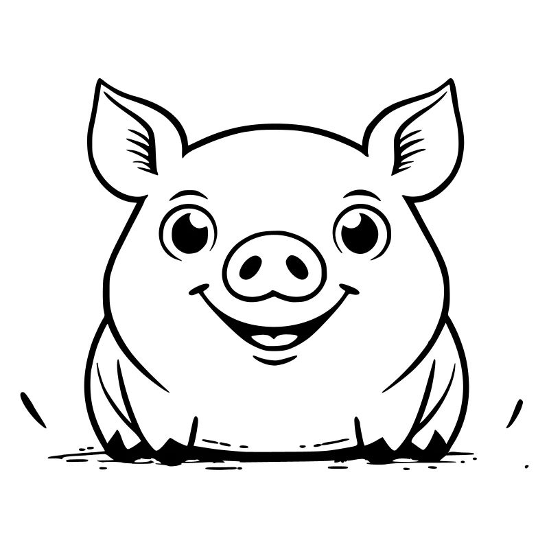 cochon mignon comme illustration vectorielle
