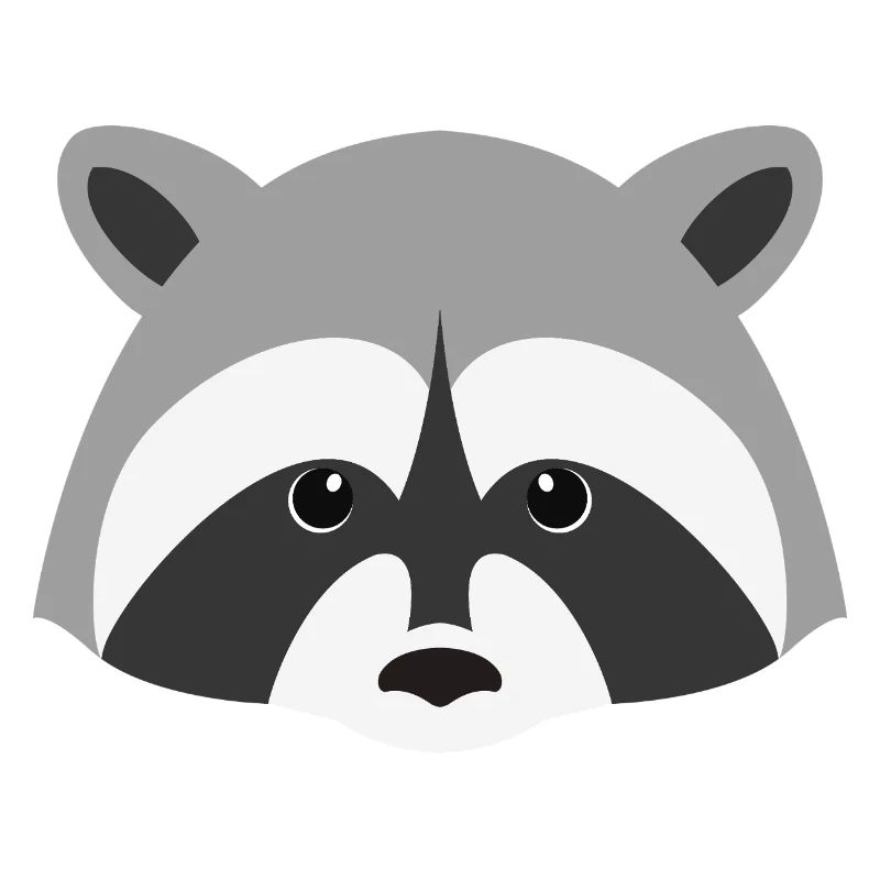 Minimalistisches Waschbär-Design