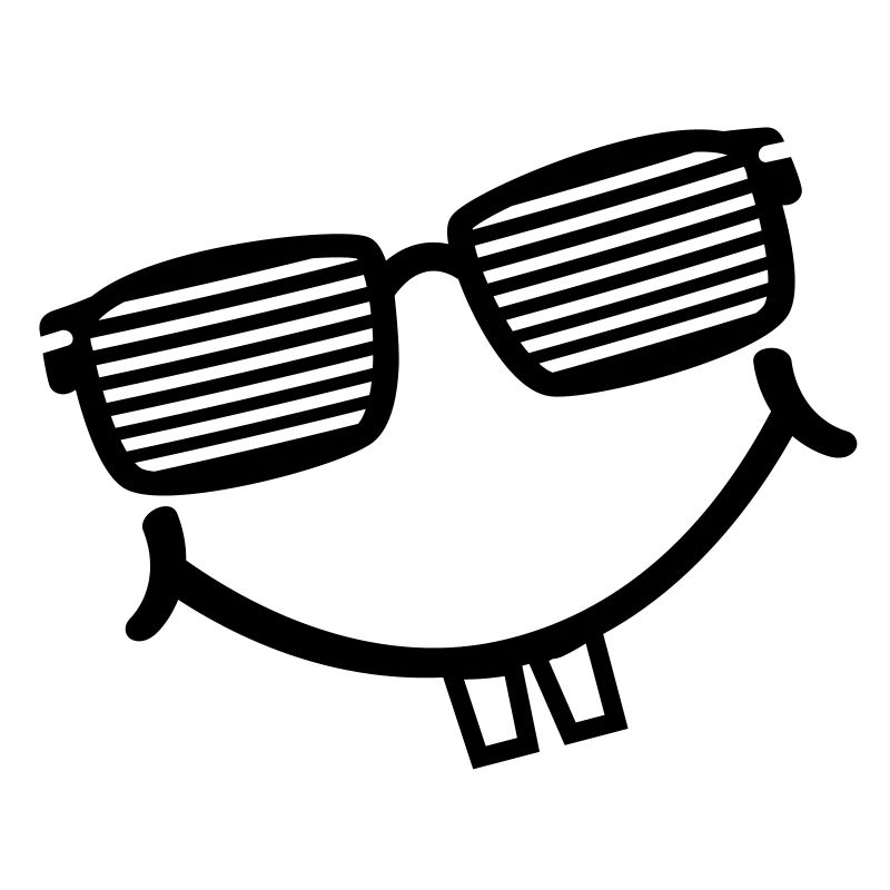 cool smiley with shutter shades