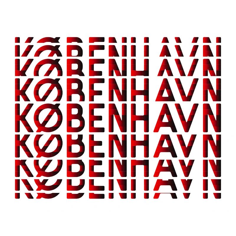 Copenhagen Neon Typography Pattern