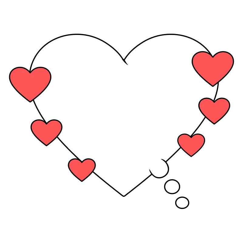 Thought bubble with heart