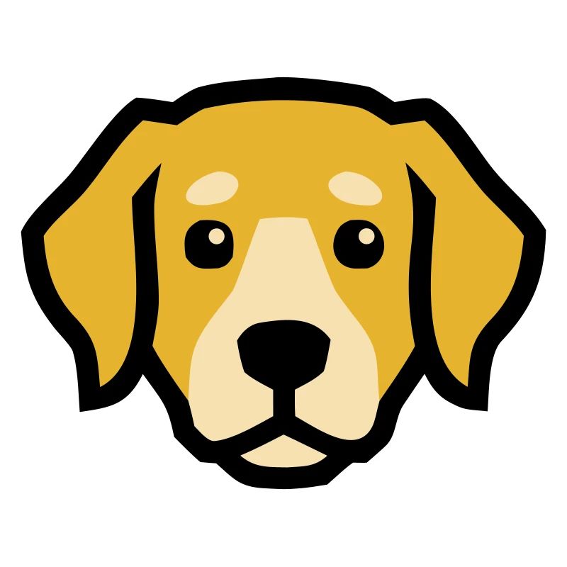 Tête de chien Golden Retriever Labrador Maman