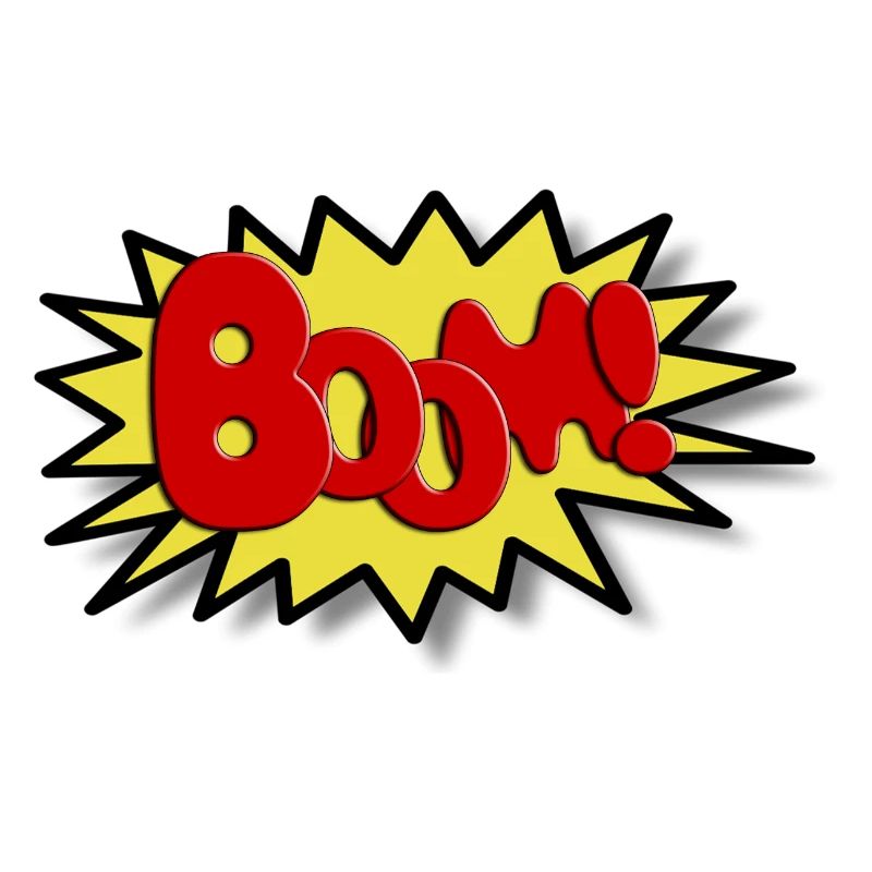 Boom Comicstyle Comicfigur Lichtenstein Pop Art