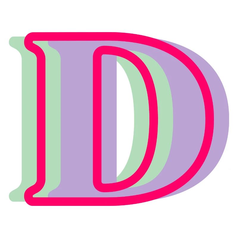 Mehrfarbiger Buchstabe d – originelle Geschenkidee