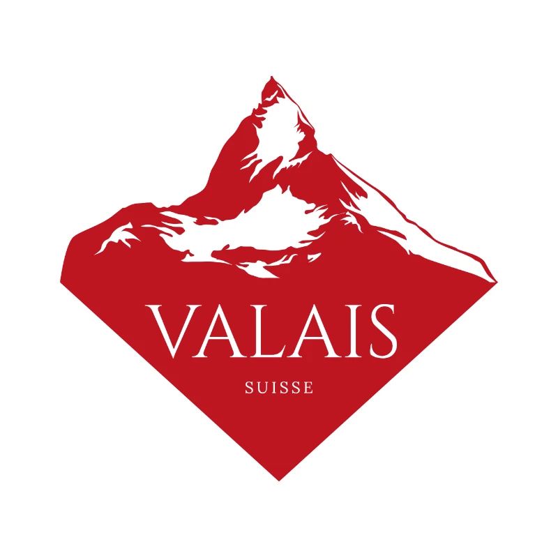 Valais Bergspitze Rot Logo