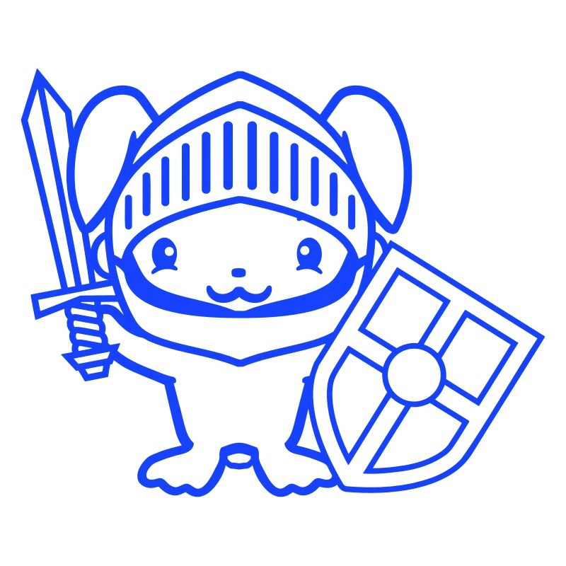 Rabbit Knight Sword Shield Armor Helmet Castle Hero