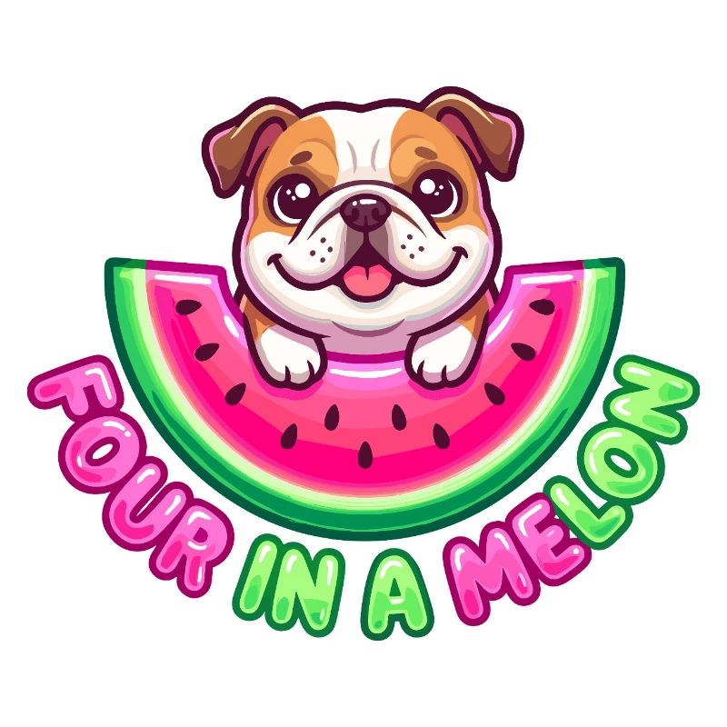 Quatre dans un bouledogue melon