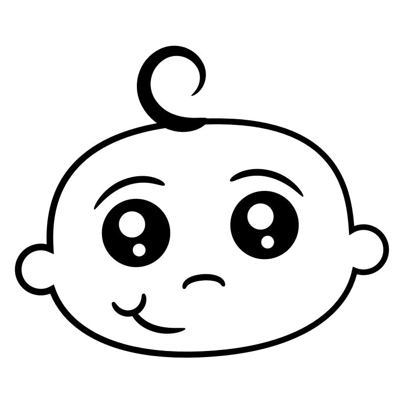 tête visage heureux courir mignon couche mignon en