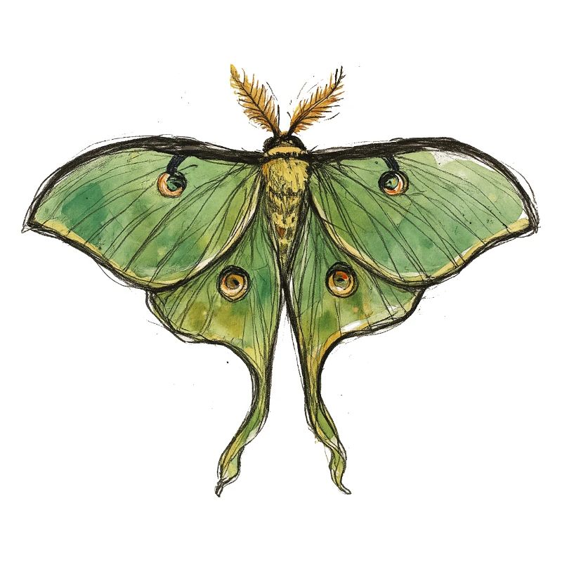Luna Moth Nocturnal Magic