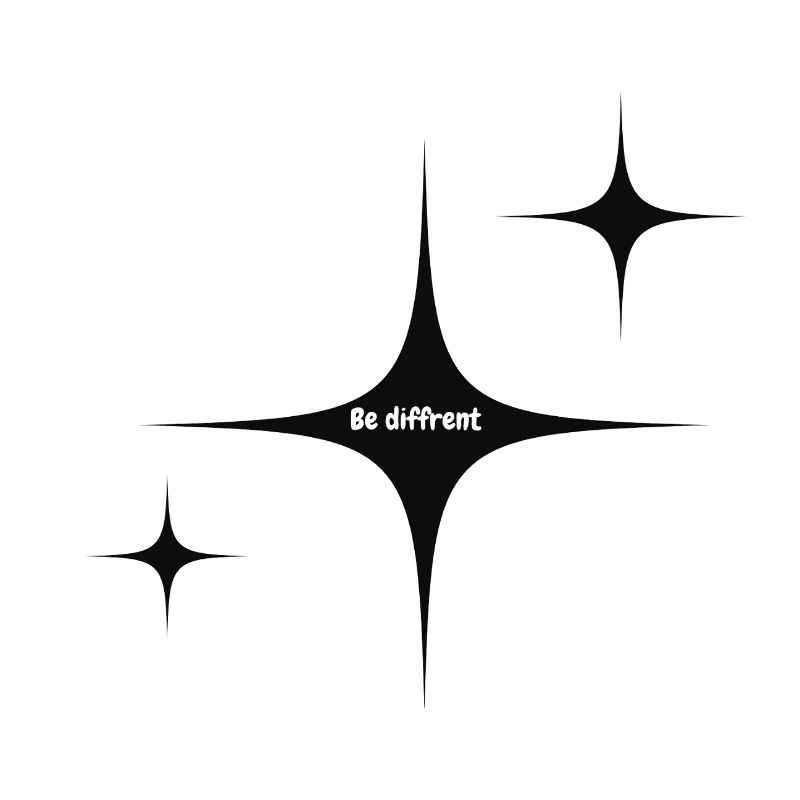 Sei anders Starburst Grafik