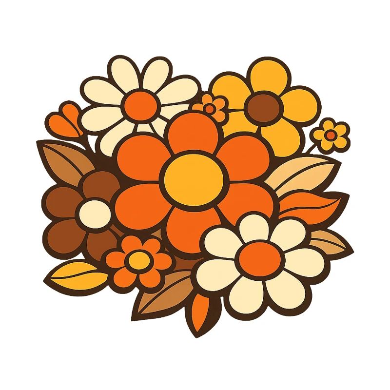 Bouquet de fleurs rétro