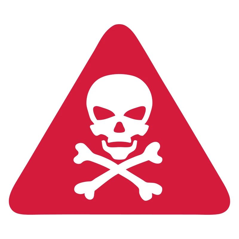 tete de mort panneau danger triangle 280)