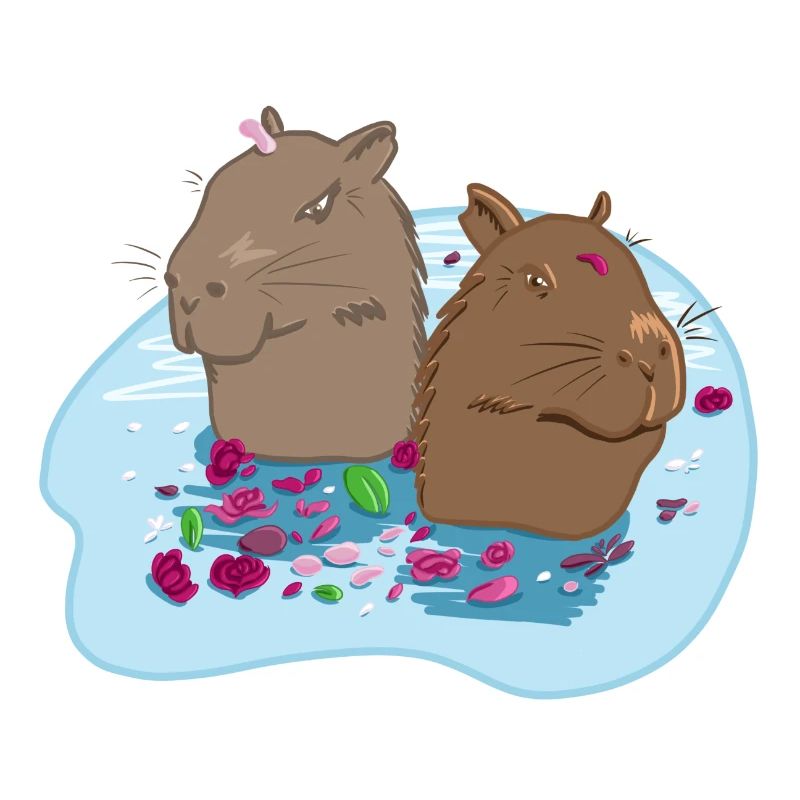 Capybaras verliebt