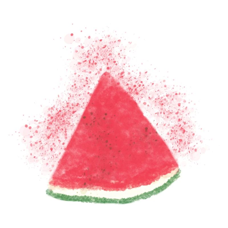 Wassermelone, Watermelon, Melone, Aquarell