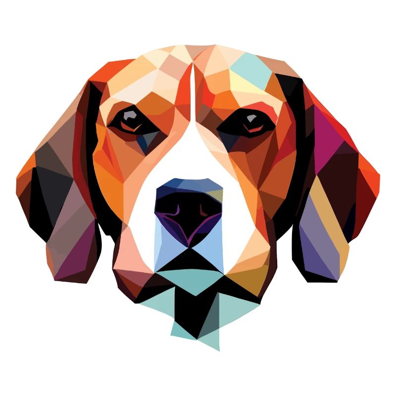 Polygone de chien beagle