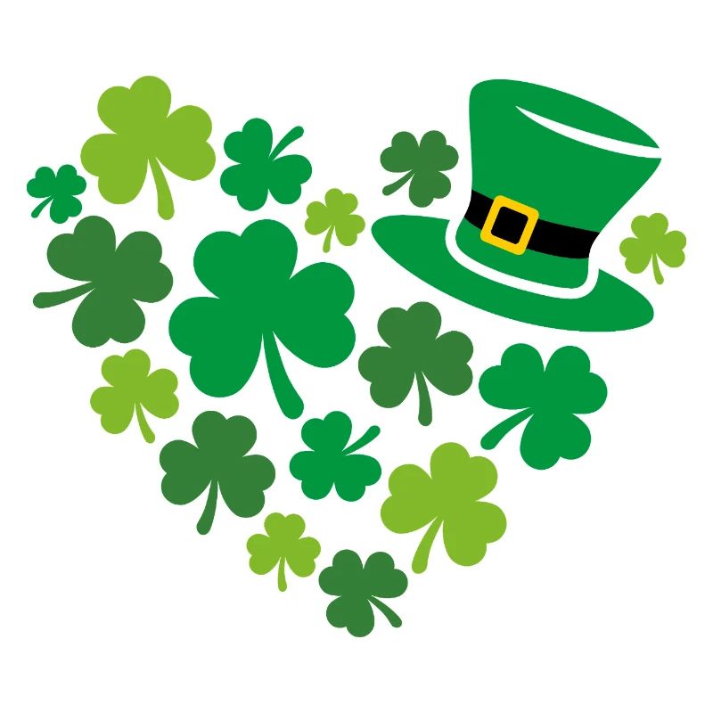 Trèfle en forme de cœur à la Saint-Patrick