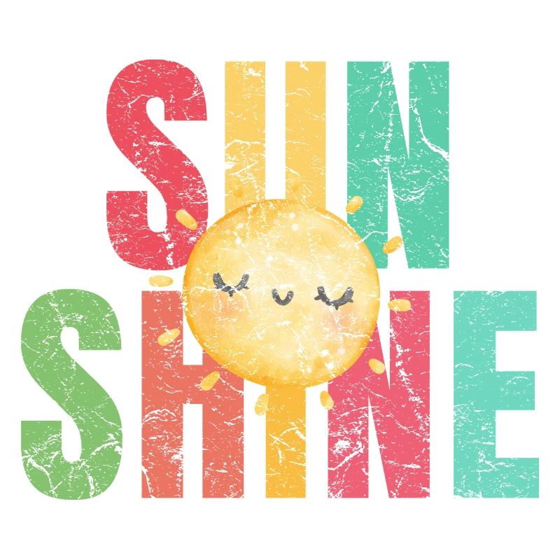 Sonne scheint Retro Sommer Urlaub