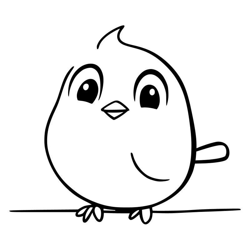 Niedlicher Vogel als Vektorgrafik