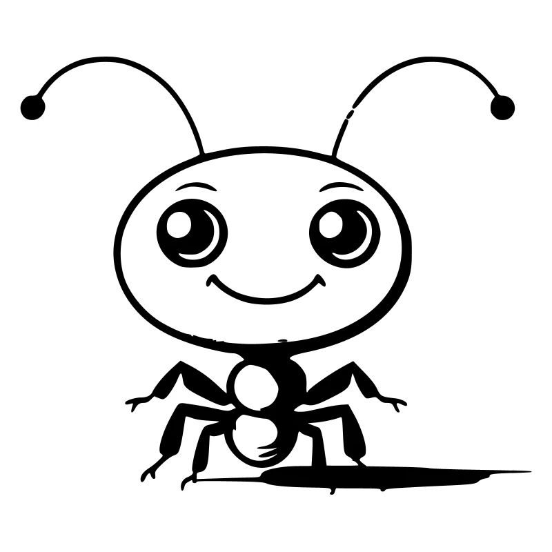 Cute ant as vector illustration