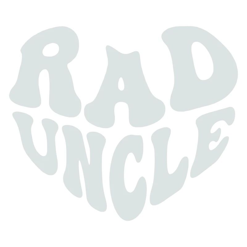 Retro Rad Uncle Heart – Cool Uncle (Custom Color)