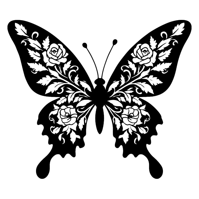 Papillon fleur filigrane