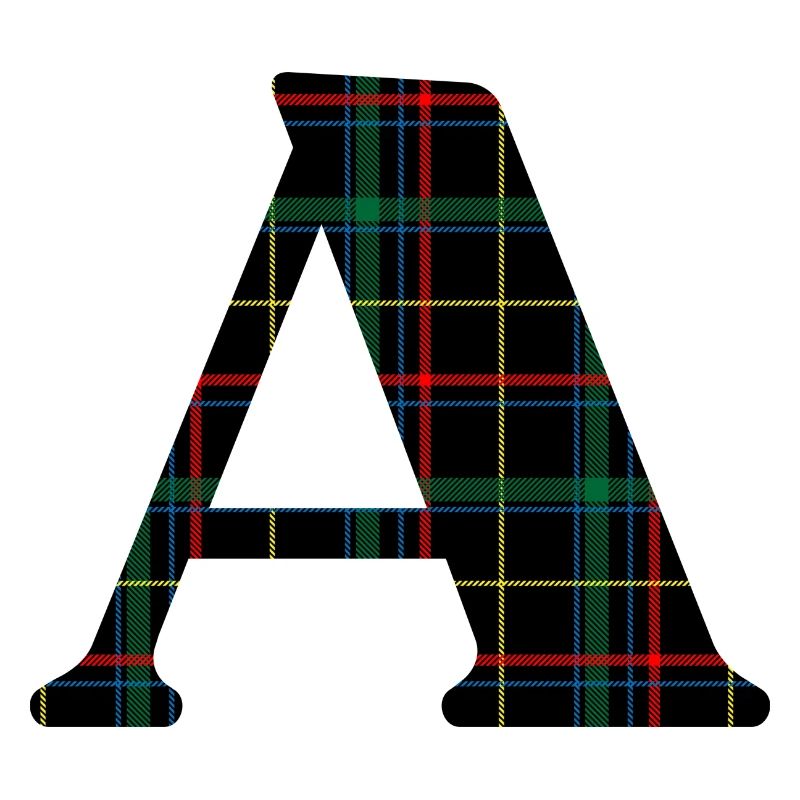 Scottish tartan monogram