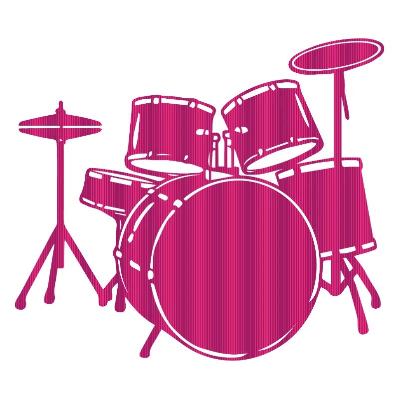Pink Drum Set Music Lover Graphic