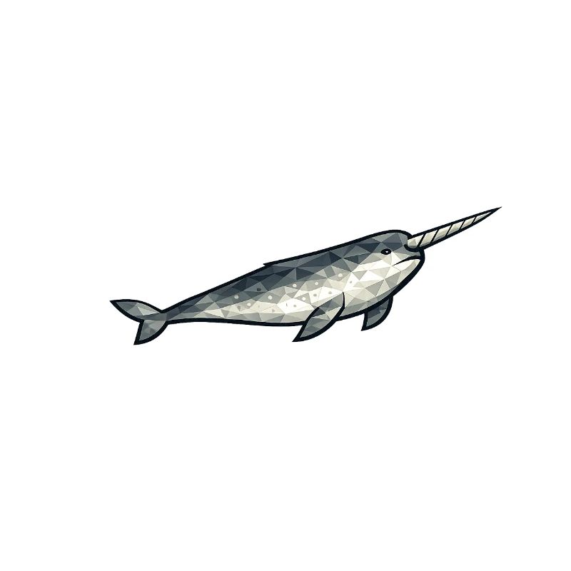 Geometric Narwhal Polygon