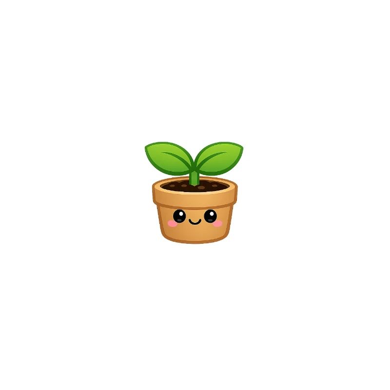 Cute Sprout Pot Kawaii style