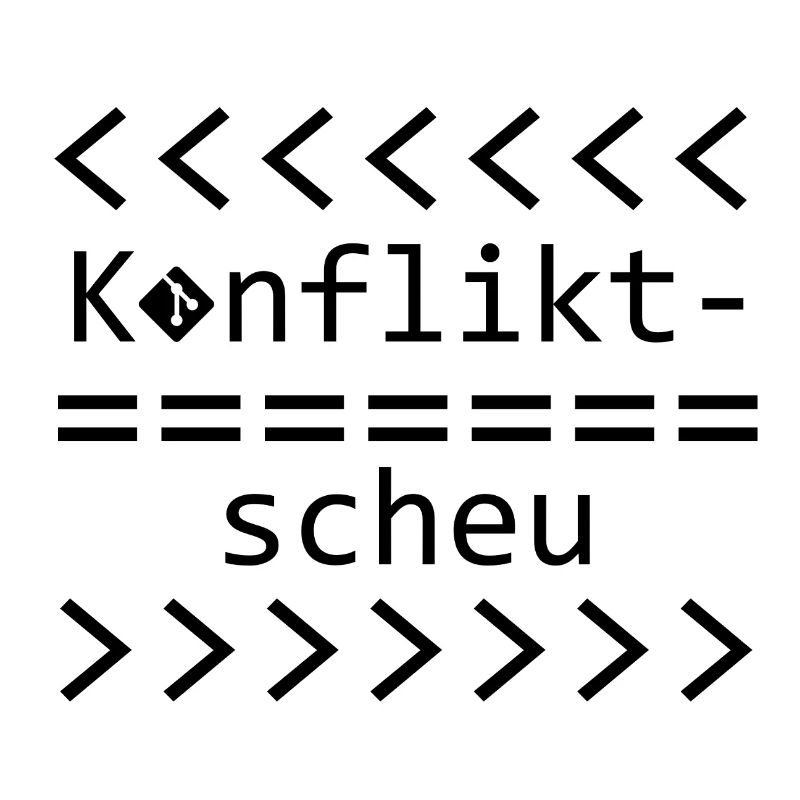 Konfliktscheu Git Nerd Shirt