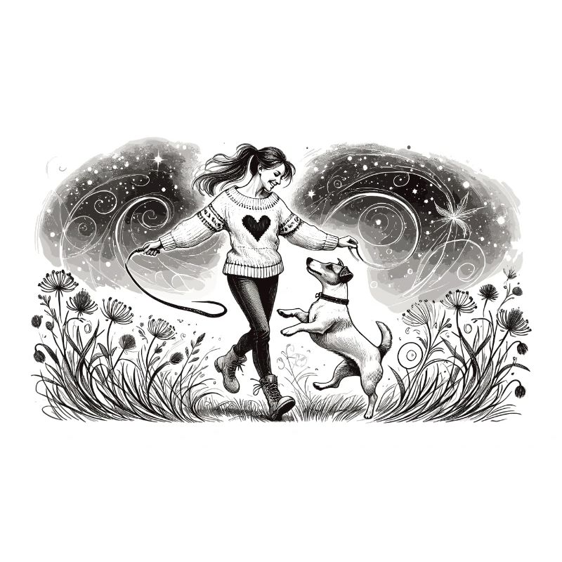 Magical connection between man and dog