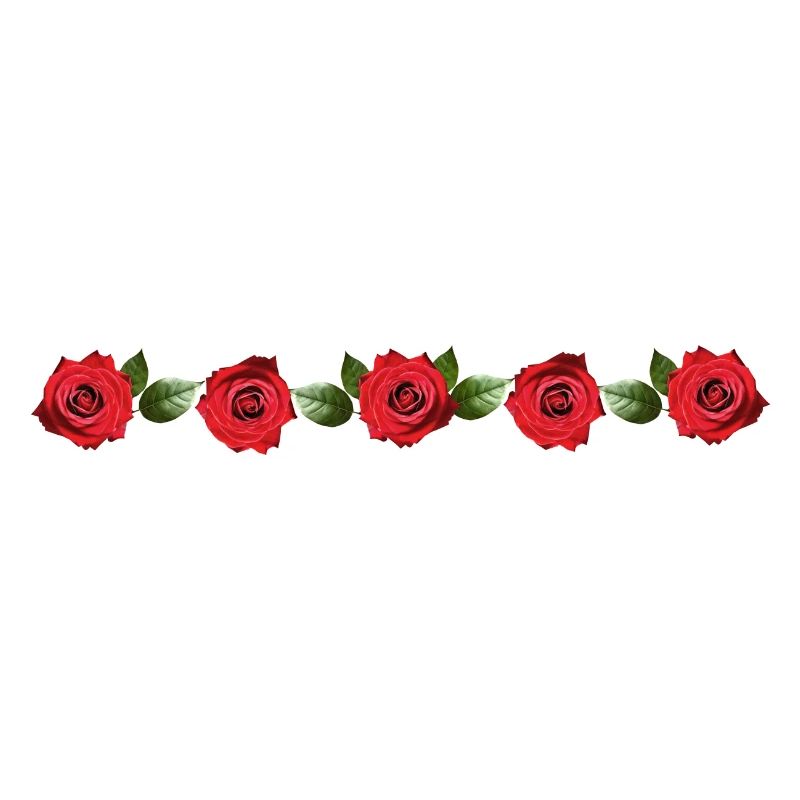 Line with roses