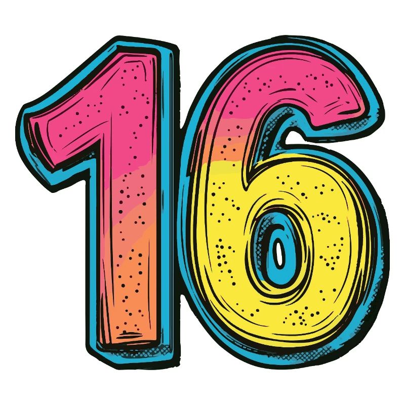 16 Number Colorful