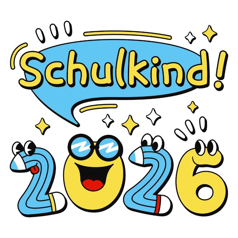 Schulkind 2026 Einschulung Schulanfang Comic