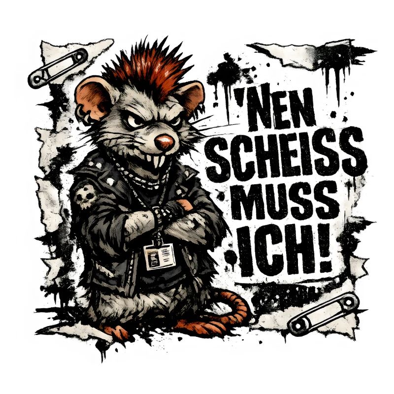 Ratte nen Scheiss muss ich frecher Spruch