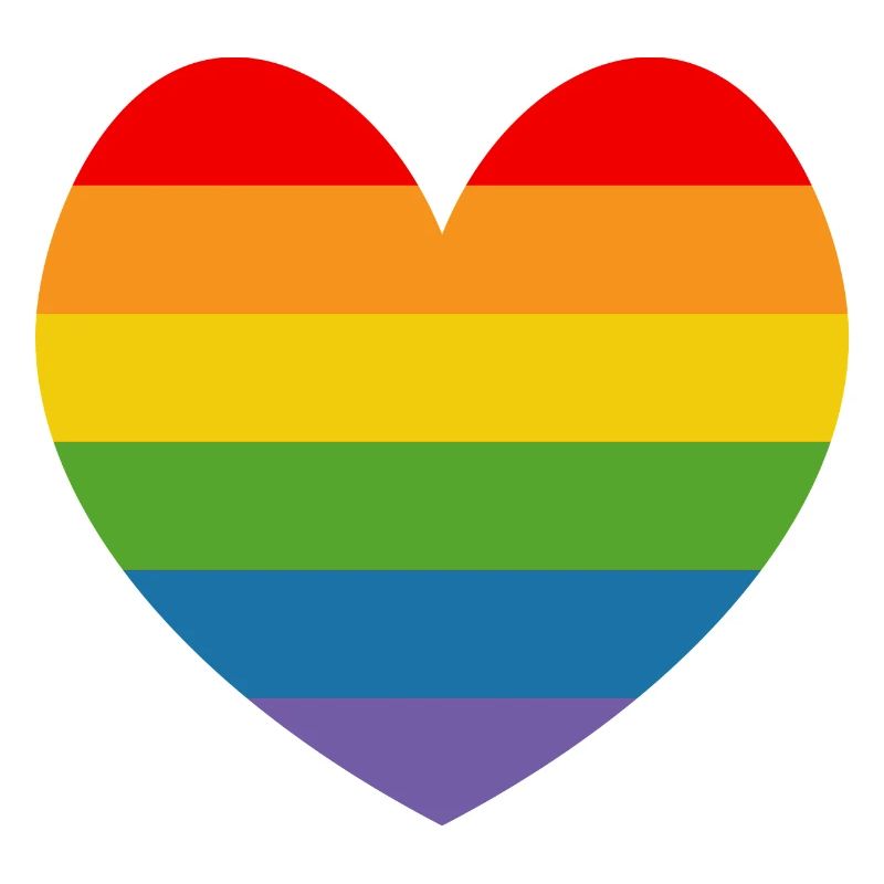 LGBT CSD TShirt Regenbogen HERZ