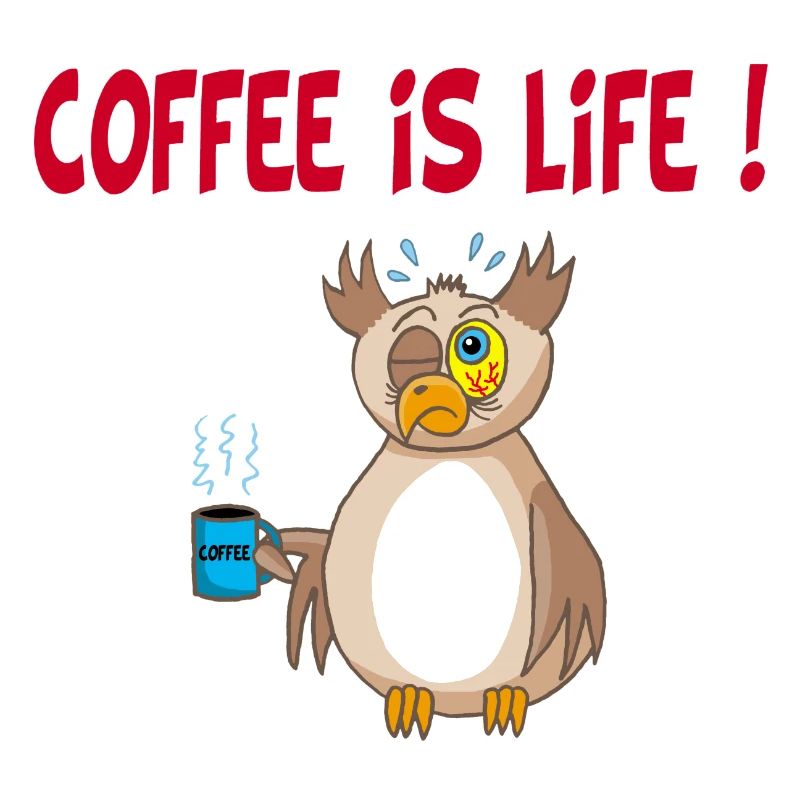 Eule und Kaffee (Englisch)