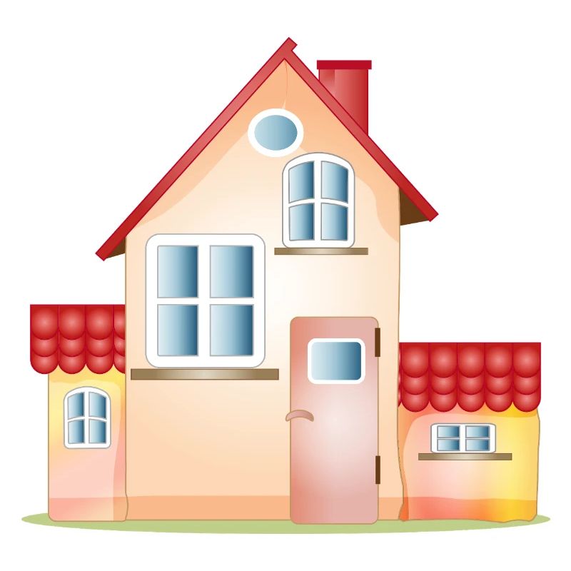 Maison colorée – Motif de maison conviviale